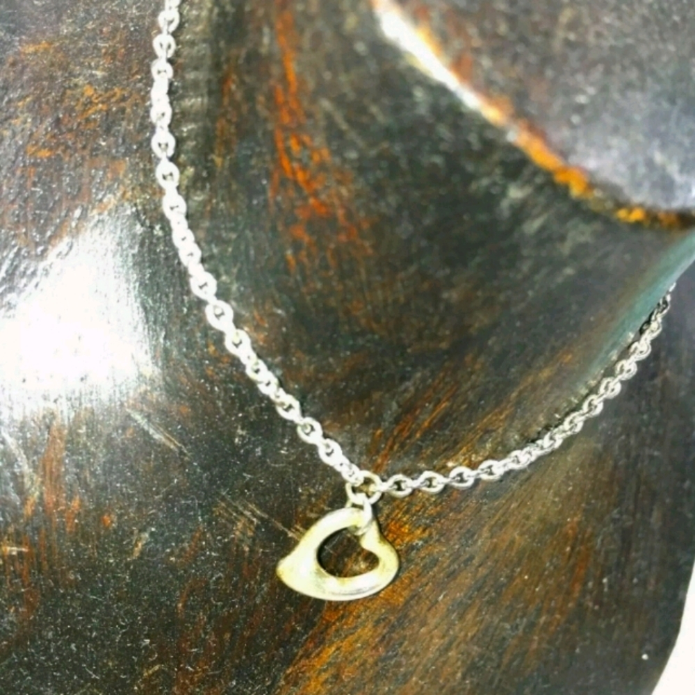 Auth　Tiffany Bracelet Open Heart Silver 925